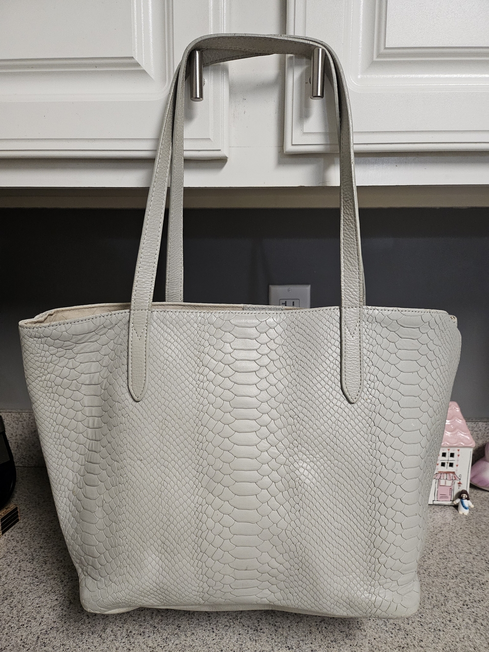GiGi New York - Teddie Tote Embossed Python